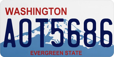 WA license plate AOT5686