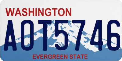 WA license plate AOT5746