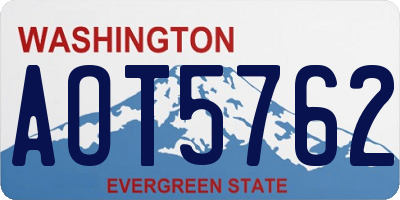 WA license plate AOT5762