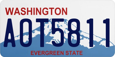 WA license plate AOT5811