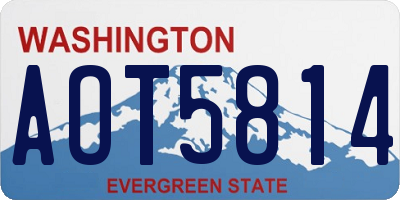 WA license plate AOT5814