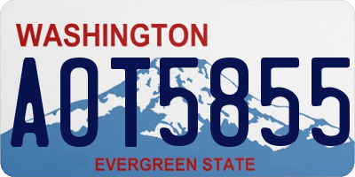 WA license plate AOT5855