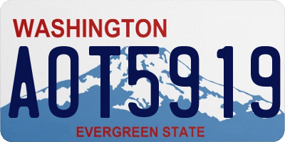 WA license plate AOT5919