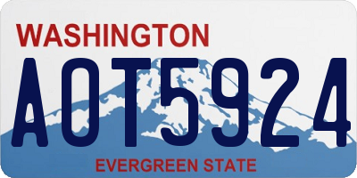 WA license plate AOT5924
