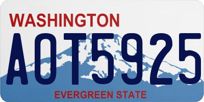 WA license plate AOT5925