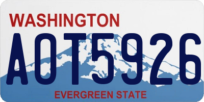 WA license plate AOT5926