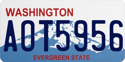 WA license plate AOT5956