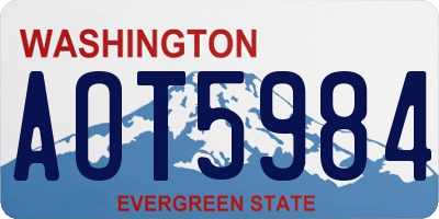 WA license plate AOT5984