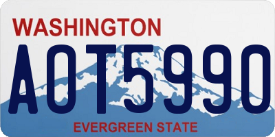 WA license plate AOT5990