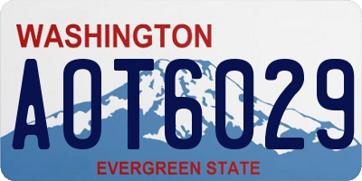 WA license plate AOT6029