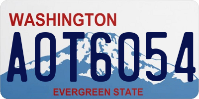 WA license plate AOT6054