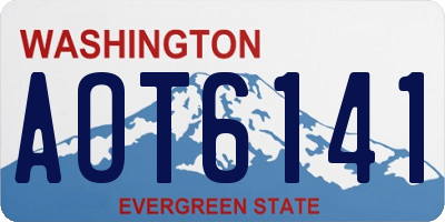 WA license plate AOT6141