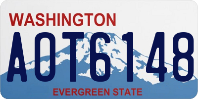 WA license plate AOT6148