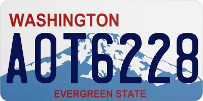 WA license plate AOT6228