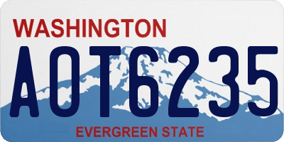 WA license plate AOT6235