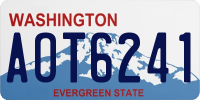 WA license plate AOT6241