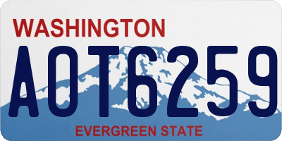 WA license plate AOT6259