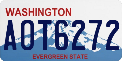 WA license plate AOT6272