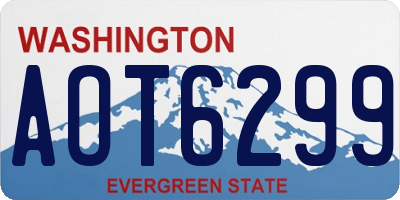 WA license plate AOT6299