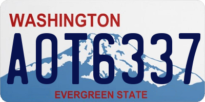 WA license plate AOT6337