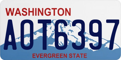 WA license plate AOT6397