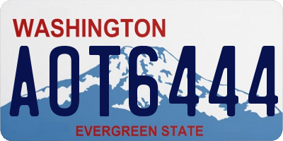 WA license plate AOT6444