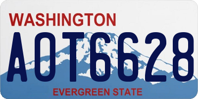 WA license plate AOT6628