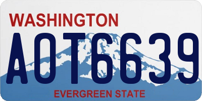 WA license plate AOT6639