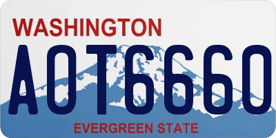 WA license plate AOT6660