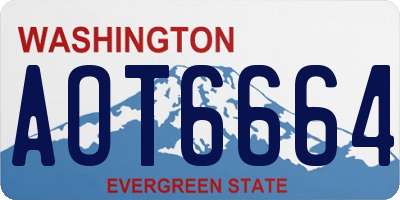 WA license plate AOT6664