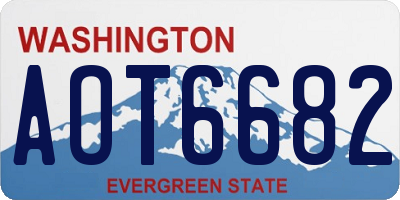 WA license plate AOT6682