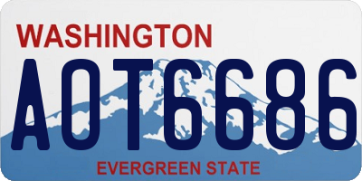 WA license plate AOT6686