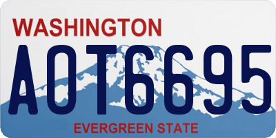 WA license plate AOT6695