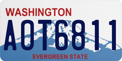 WA license plate AOT6811
