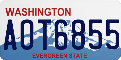 WA license plate AOT6855