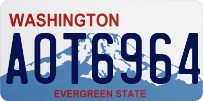 WA license plate AOT6964