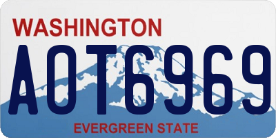 WA license plate AOT6969