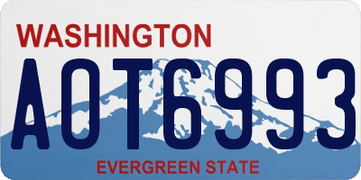 WA license plate AOT6993
