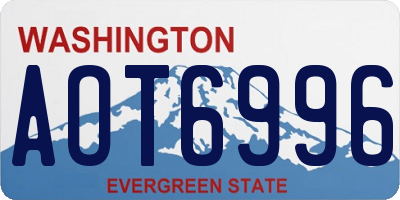 WA license plate AOT6996
