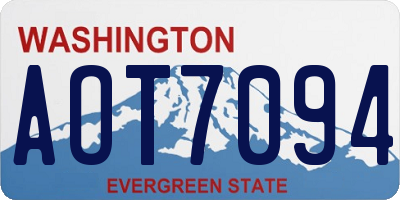 WA license plate AOT7094