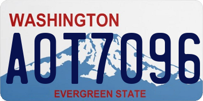 WA license plate AOT7096