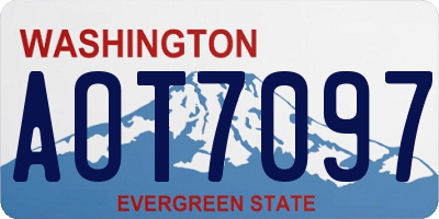 WA license plate AOT7097