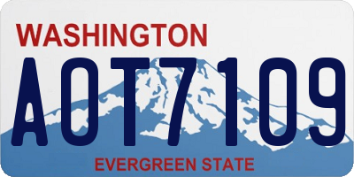 WA license plate AOT7109