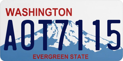 WA license plate AOT7115