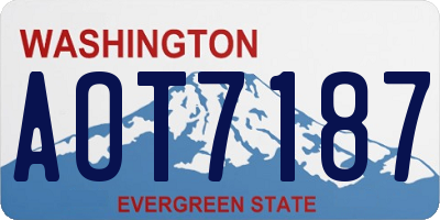 WA license plate AOT7187