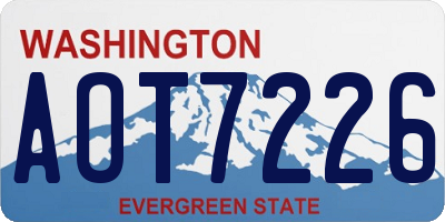 WA license plate AOT7226