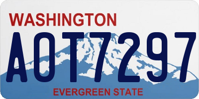 WA license plate AOT7297