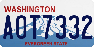 WA license plate AOT7332
