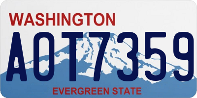 WA license plate AOT7359