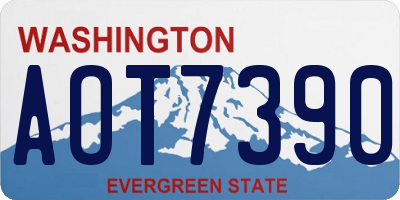 WA license plate AOT7390